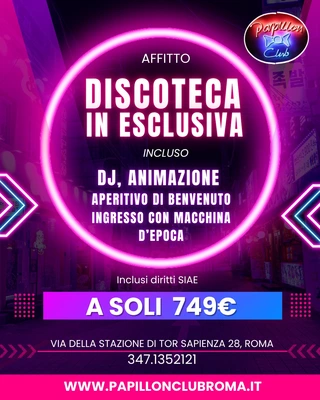 'Promo affitto sale per festa'